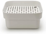 Jasnoszara plastikowa miska do mycia naczyń z ociekaczem SinkSide – Brabantia