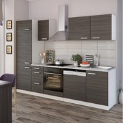 Zabudowa kuchenna szlachetny szary/biały 270x57.1x81.6 optima