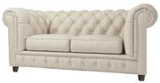 Kremowa aksamitna sofa 184 cm Cambridge – Ropez