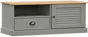 Sosnowa szara szafka pod TV z szufladą W9-H93