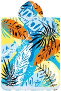 Ponczo plażowe SUMMER FRESH niebiesko-żółte 80x145 cm