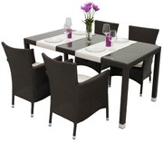 Zestaw ogrodowy z rattanu MODENA II. 1 + 4 (brązowy)