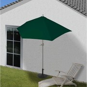 Parasol Lorca I półokrągły UV 50+,  270cm zielony ze stojakiem