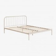 Żelazne Łóżko Asteri Kremowa Tapioca & 160 X 200 Cm - Sklum