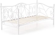 Białe Pojedyncze Metalowe Łóżko Jednoosobowe M3-P74