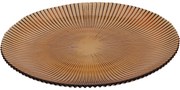 Prążkowany talerz deseroway AMBER, Ø 21 cm