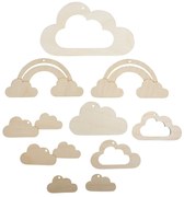 Drewniane dekoracje do karuzeli nad łóżeczkiem CLOUD