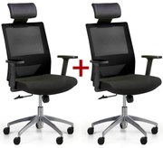Krzesło biurowe WOLF II 1+1 GRATIS, czarny