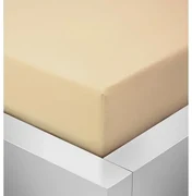 Jersey prześcieradło Standard kremowy, 90 x 200 cm
