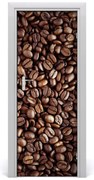 Naklejka na drzwi samoprzylepna Ziarna kawy