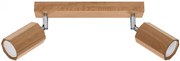 Drewniany plafon z dwoma reflektorami - 3X S473 D6-G69