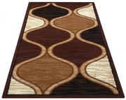 Brązowy Dywan We Wzory Do Sypialni T1-H01