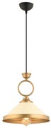 Lampa wisząca na przewodzie MONZA 1xE27/40W/230V śr. 30 cm kremowa/brązowa