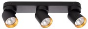 Oświetlenie punktowe ANDY 3xGU10/8W/230V czarne/złote