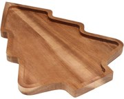 Taca do serwowania z drewna akacjowego Choinka 28,5 × 20 × 1,5 cm