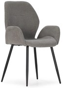 Szare tapicerowane fotele jadalniane zestaw 2 szt. Ansu – Marckeric