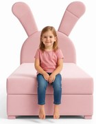 Różowe dziecięce łóżko kontynentalne 100x200 cm M9-S83