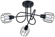 Czarny industrialny żyrandol potrójny - A154 N0-H58