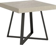 Stół rozkładany 90/194x90 cm Abbraccio kaszmir nogi antracytowe