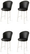 Zestaw krzeseł barowych Uras Black and White, 4 szt., 4 szt.