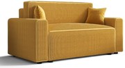 Musztardowa rozkładana sofa tapicerowana C8-H29