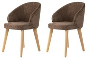 Zestaw krzeseł do jadalni Bentley Brown and Light Oak, 2 szt.