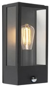 Zewnetrzna Lampa ścienna zewnętrzna czarna z czujnikiem ruchu IP44 - Rotterdam Nowoczesny Oswietlenie zewnetrzne