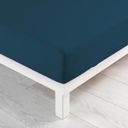 Ciemnoniebieskie dżersejowe prześcieradło z gumką 90x190 cm Jersy – douceur d'intérieur