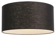 Lampa wisząca biała klosz czarny 50cm - Combi Nowoczesny Oswietlenie wewnetrzne