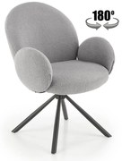 Krzesło tapicerowane K498 szare HALMAR