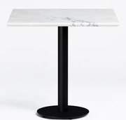 Kwadratowy Stolik Barowy Z Marmuru Rocher Biały Marmur & ~60 Cm - Sklum