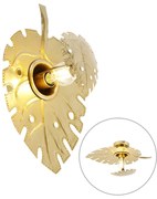 Designerska lampa ścienna antyczne złoto - Carballo