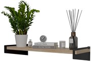 Półka ścienna w stylu industrialnym czarny + dąb sonoma D8-N55