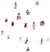 Zestaw drewnianych zabawek choinkowych, 24 szt.