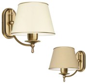 Kinkiet mosiężny z abażurem L-K1A