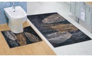Bellatex Komplet dywaników łazienkowych Piórko 3D, 60 x 100 cm, 60 x 50 cm