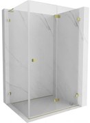Mexen Lunar-F L kabina prysznicowa składana prawa 80 x 70 cm, transparent, złota - 836L-080-070-50-00-P