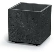 Doniczka SIERRA SQUARE BETON EFFECT 38,5 cm, czarny, M