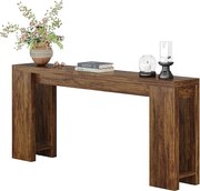 160 cm bardzo długi stolik konsolowy, stolik pod sofę z drewna farmowego za kanapą