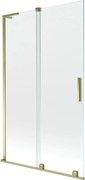 Mexen Velar L parawan nawannowy 2-skrzydłowy rozsuwany 110 x 150 cm, transparent, złoty - 896-110-003-01-50