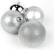 Bombki o różnym wykończeniu, Ø 8 cm, 4 szt.