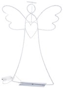 Świąteczna dekoracja świetlna Anioł z aureolą, 36 x 44 cm, 35 diod LED