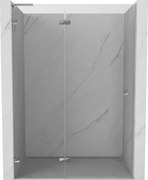 Mexen Lunar L drzwi prysznicowe uchylne lewe 135 cm, transparent, chrom - 834L-135-000-01-00-L