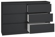 Komoda z 6 szufladami Malwa M6/120 CZARNY