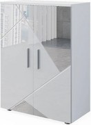 Szafka Midi biały wysoki połysk z wkładkami 60x30x81 irma