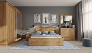 Zestaw Mebli Do Sypialni W Dekorze Kraft Złoty M0-M55