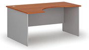 Ergonomiczne biurko PRIMO GRAY, 160x120 cm, lewe, szary/wiśnia