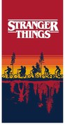 Czerwony bawełniany ręcznik dziecięcy 70x140 cm Stranger Things – Jerry Fabrics