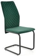 Krzesło tapicerowane K444 VELVET ciemnozielone HALMAR