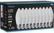Mexen Nova 10x żarówka LED E27, C37, 8W, Ciepła - 3000K, 840 lm - L102-E27-0830-01x10